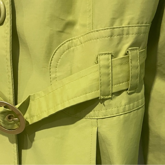 LOFT green belted long light jacket with buttons - Picture 5 of 8